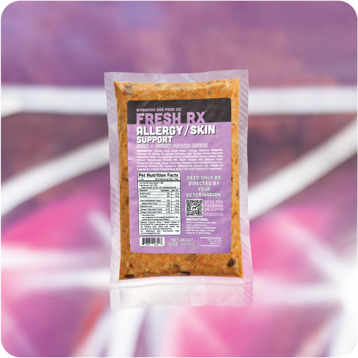 Allergy/Skin Support Dog Food Pork Sweet Potato Formula