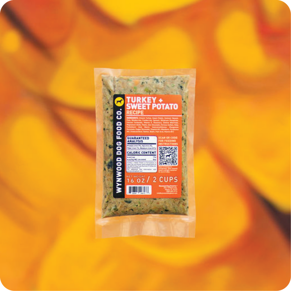 Image showcasing TURKEY + SWEET POTATO | Wynwood Dog Food Co.